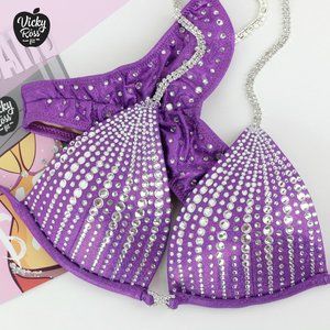 Sparkling Purple Competition Bikini for Women